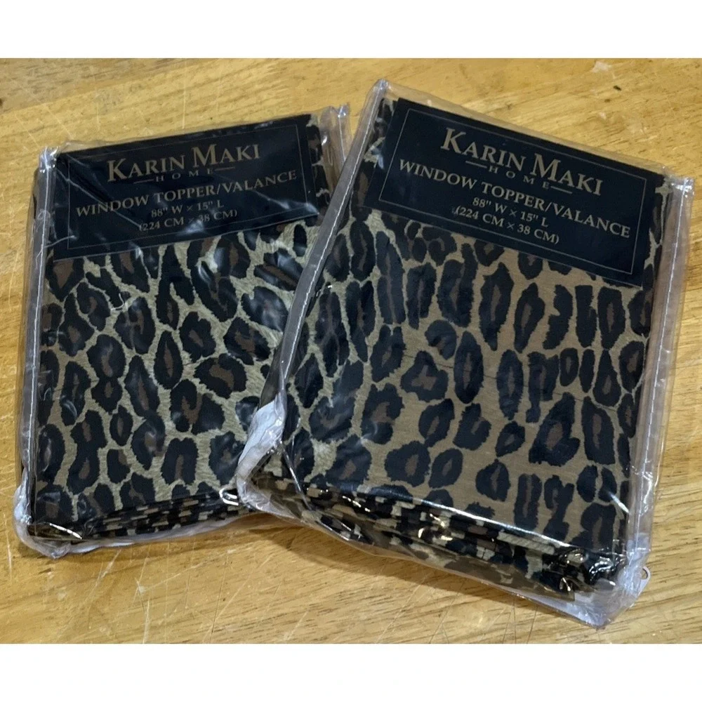 Karin‎ Maki Leopard Print Valance 88x15